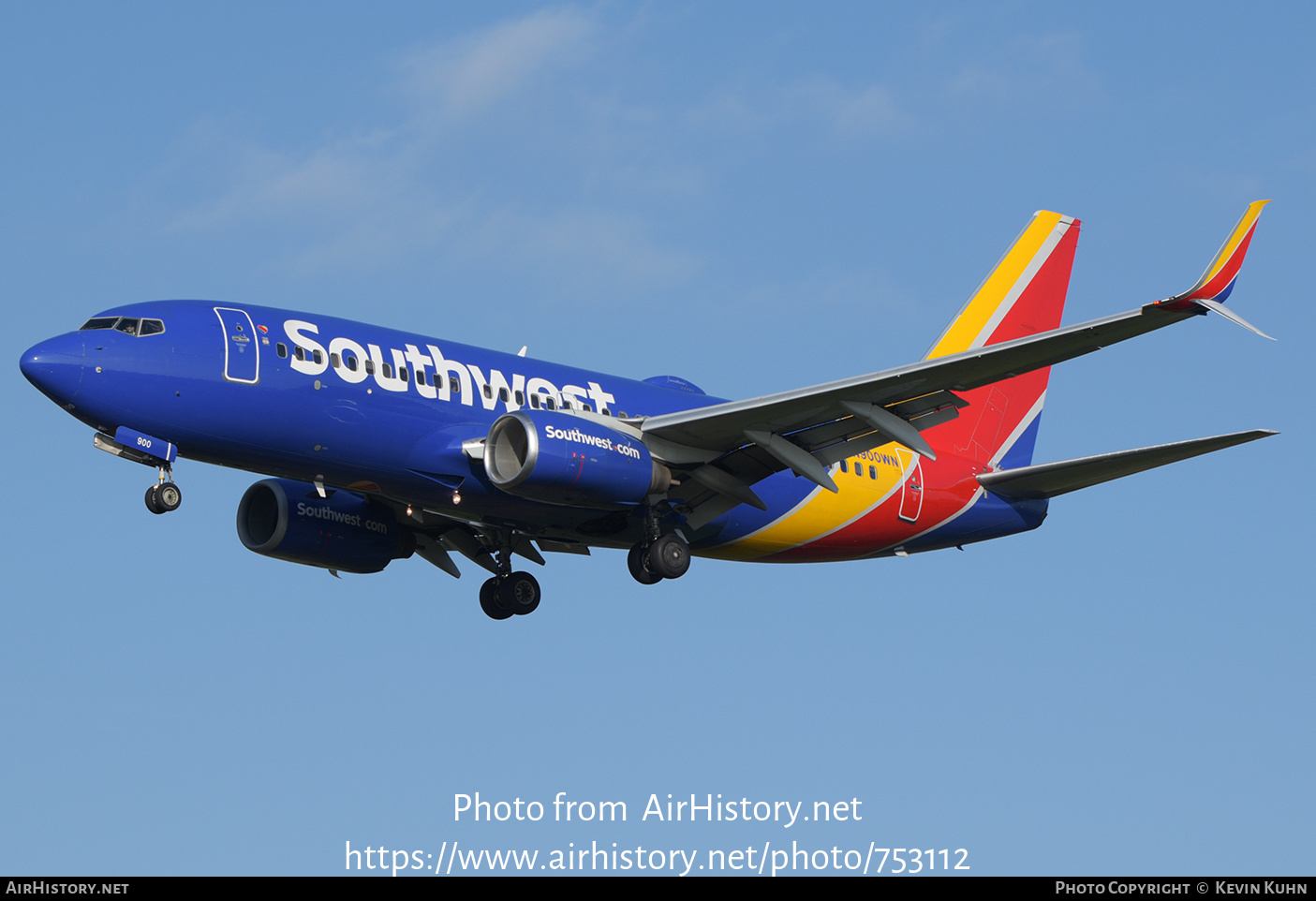 Aircraft Photo of N900WN | Boeing 737-7H4 | Southwest Airlines | AirHistory.net #753112