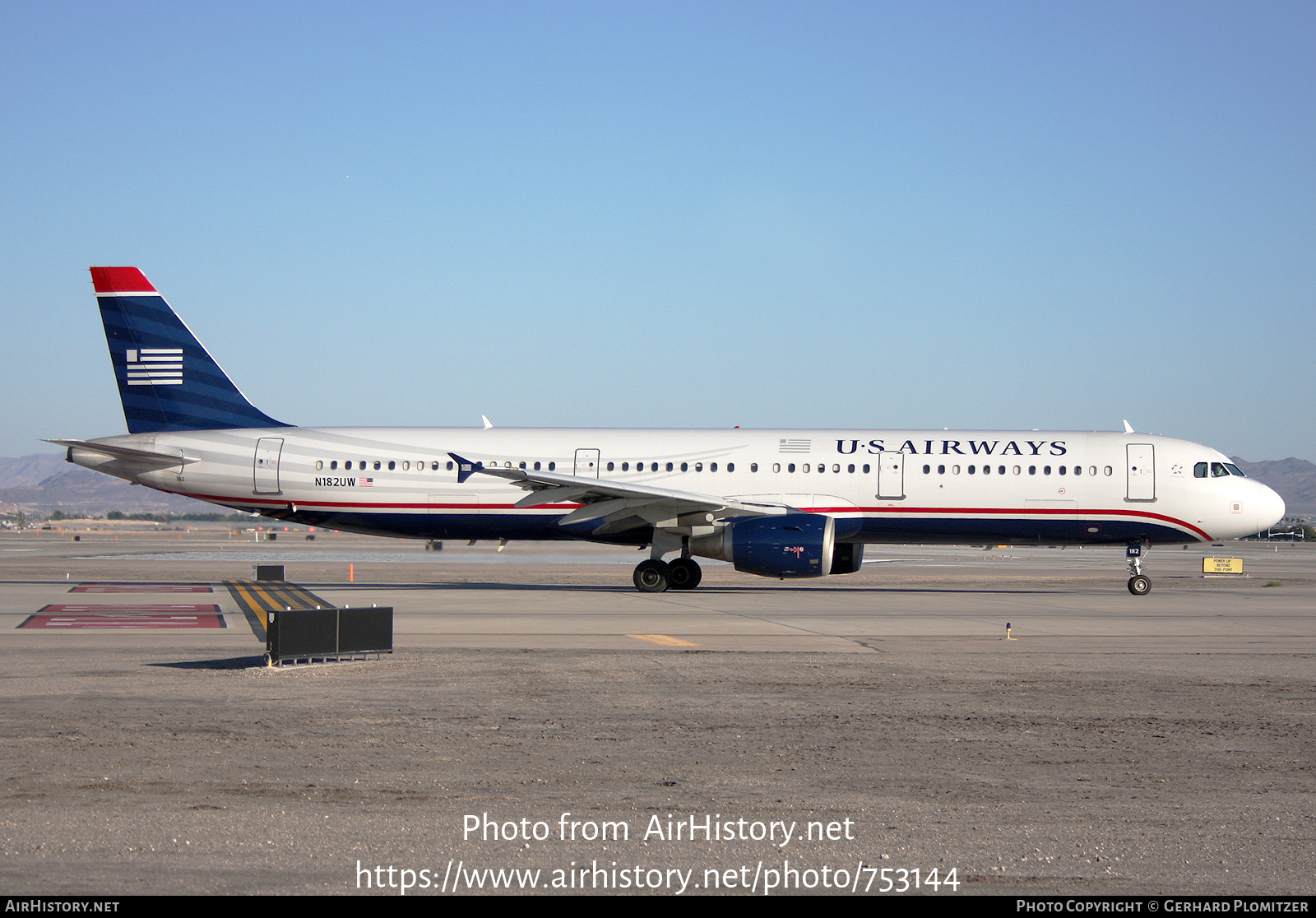 Aircraft Photo of N182UW | Airbus A321-211 | US Airways | AirHistory.net #753144