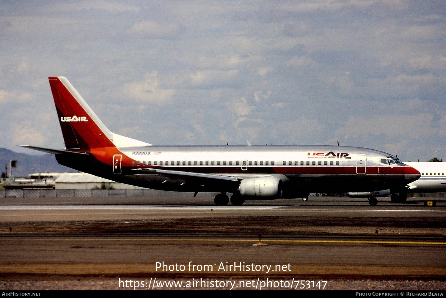 Aircraft Photo of N389US | Boeing 737-3B7 | USAir | AirHistory.net #753147