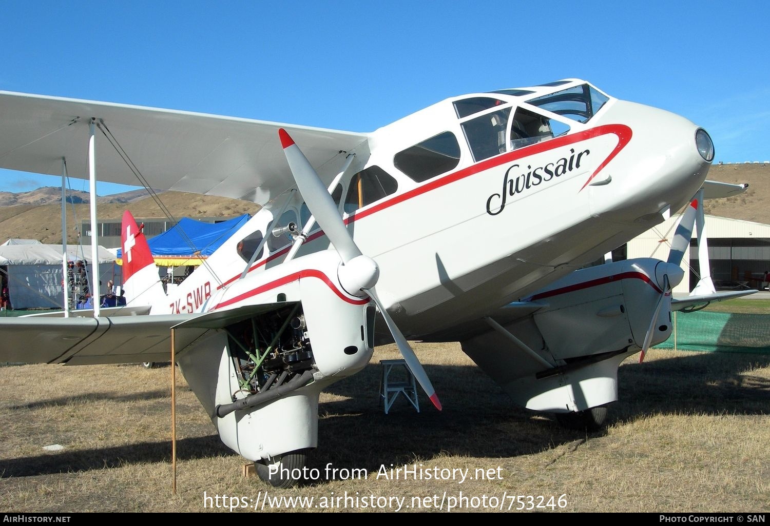 Aircraft Photo of ZK-SWR | De Havilland D.H. 89A Dragon Rapide | Swissair | AirHistory.net #753246