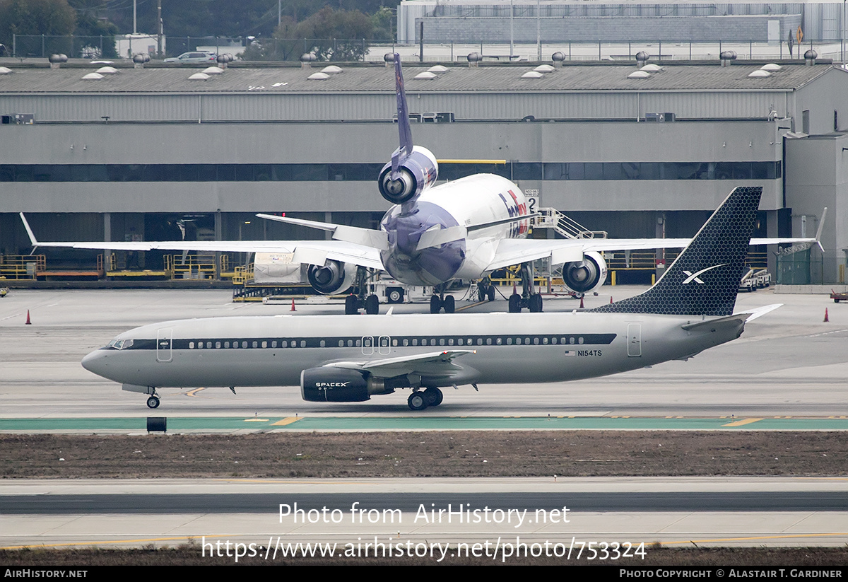 Aircraft Photo of N154TS | Boeing 737-89L | SpaceX | AirHistory.net #753324