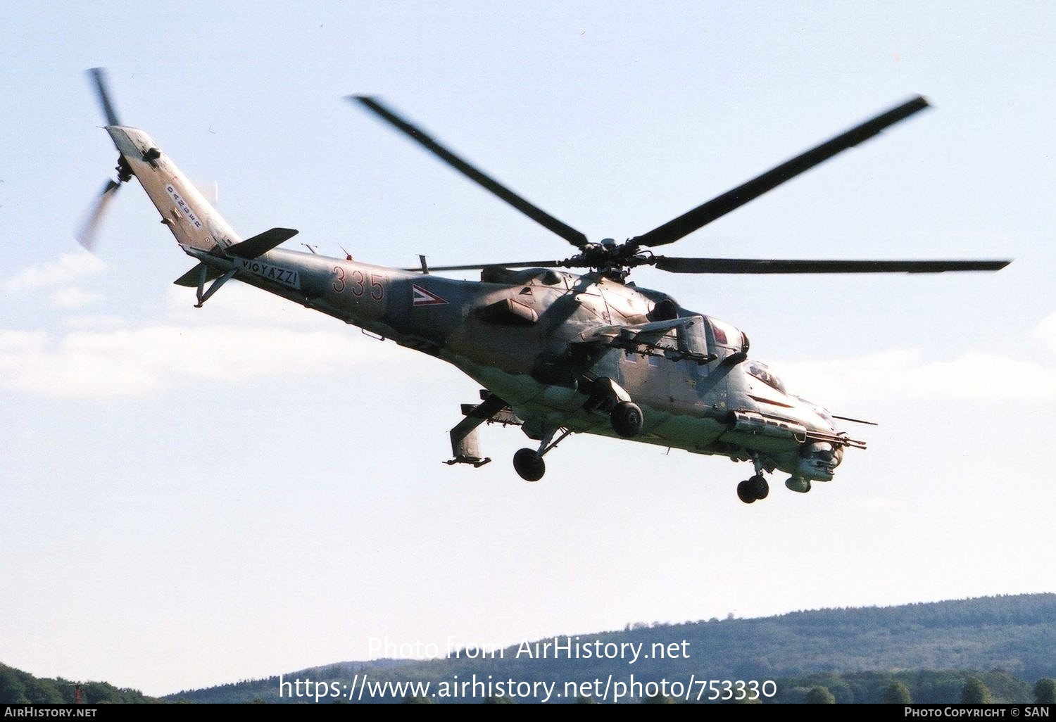 Aircraft Photo of 335 | Mil Mi-24P | Hungary - Air Force | AirHistory.net #753330