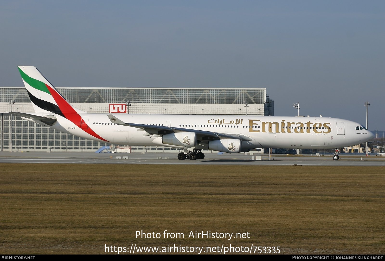 Aircraft Photo of A6-ERQ | Airbus A340-313X | Emirates | AirHistory.net #753335