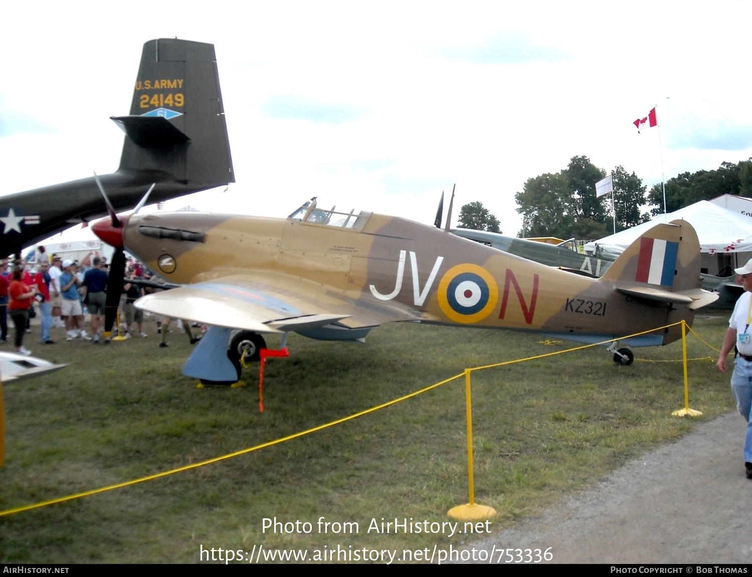 Aircraft Photo of CF-TPM / KZ321 | Hawker Hurricane Mk12 | UK - Air Force | AirHistory.net #753336