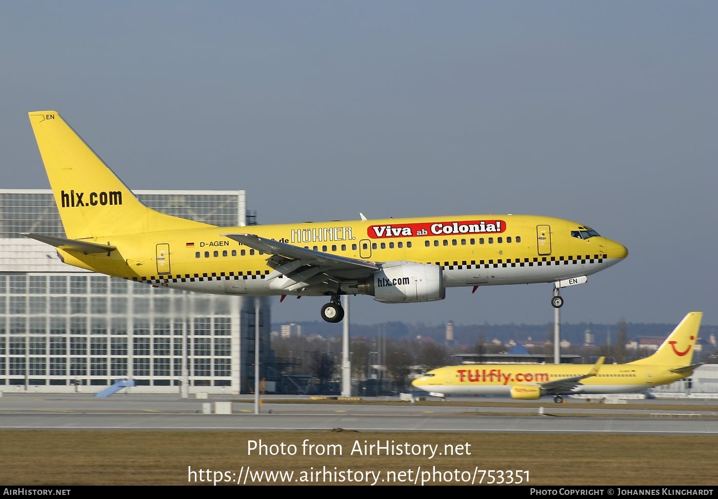 Aircraft Photo of D-AGEN | Boeing 737-75B | Hapag-Lloyd Express | AirHistory.net #753351