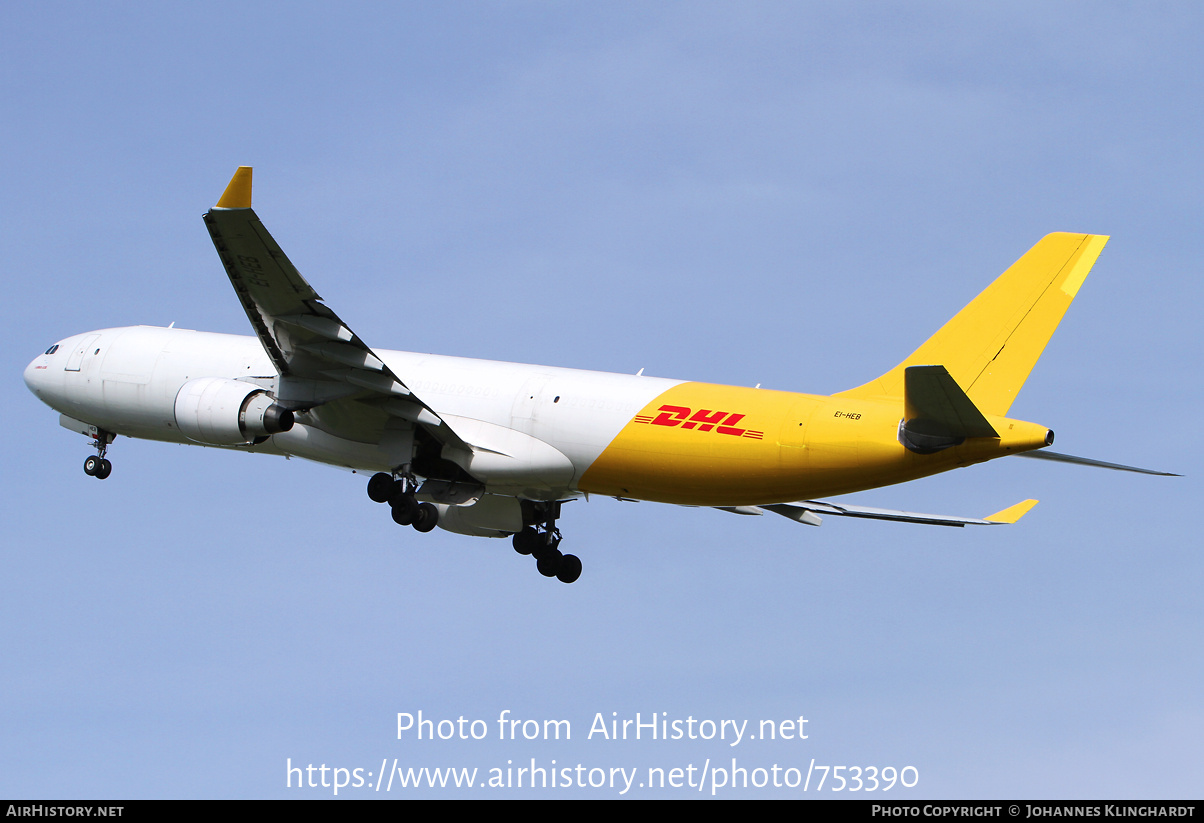 Aircraft Photo of EI-HEB | Airbus A330-322/F | DHL International | AirHistory.net #753390