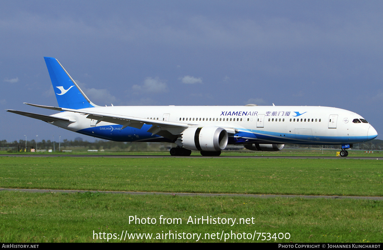 Aircraft Photo of B-1357 | Boeing 787-9 Dreamliner | Xiamen Airlines | AirHistory.net #753400