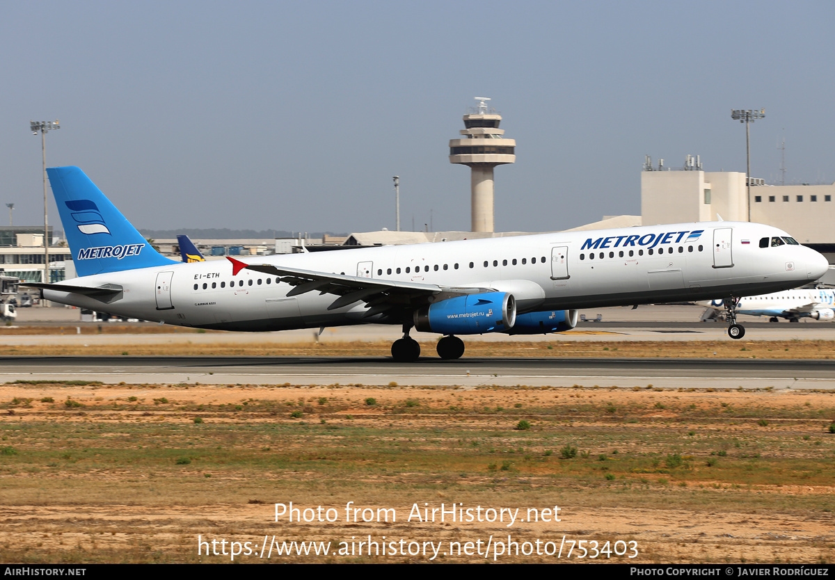 Aircraft Photo of EI-ETH | Airbus A321-231 | Metrojet | AirHistory.net #753403