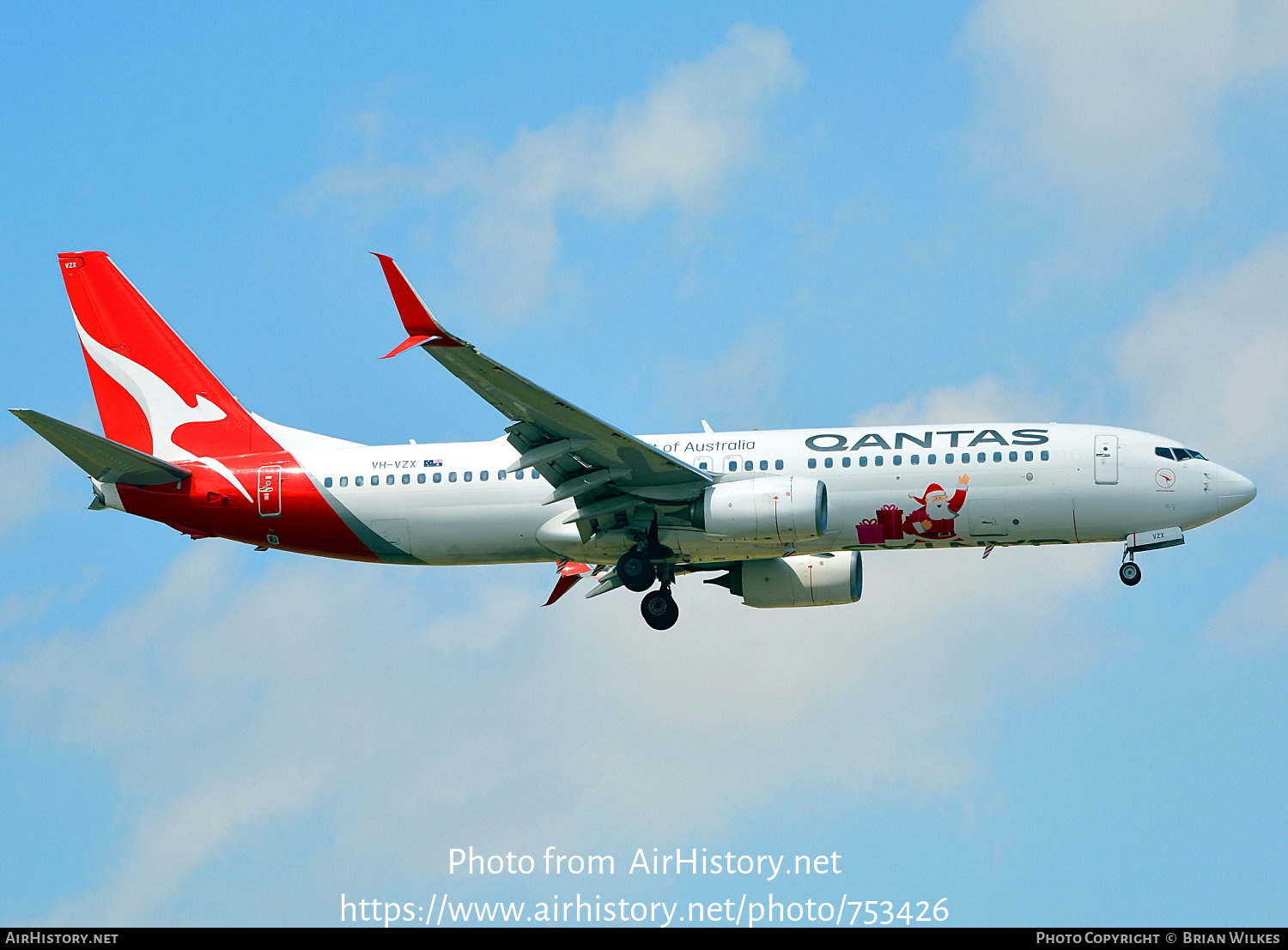 Aircraft Photo of VH-VZX | Boeing 737-838 | Qantas | AirHistory.net #753426