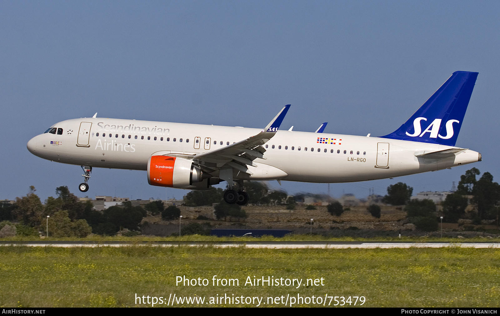 Aircraft Photo of LN-RGO | Airbus A320-251N | Scandinavian Airlines - SAS | AirHistory.net #753479