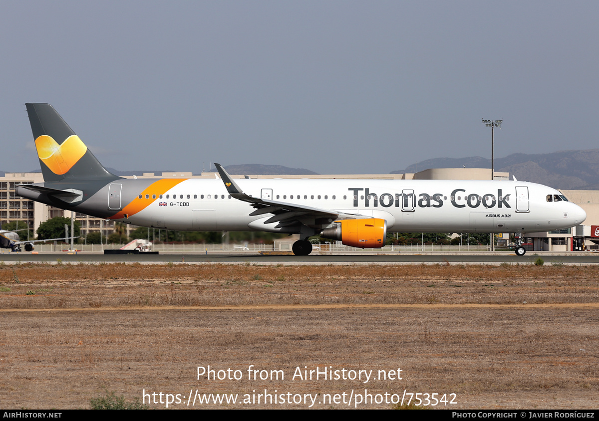 Aircraft Photo of G-TCDD | Airbus A321-211 | Thomas Cook Airlines | AirHistory.net #753542