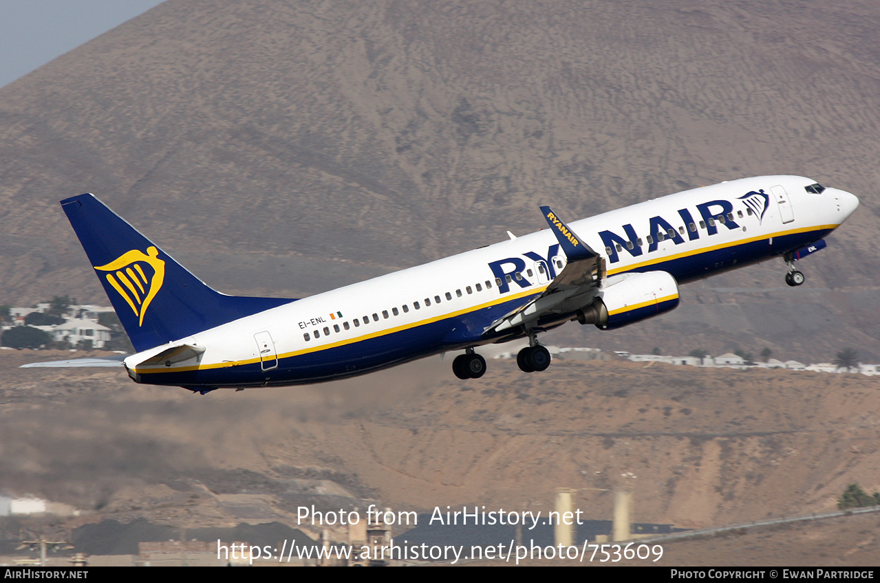 Aircraft Photo of EI-ENL | Boeing 737-8AS | Ryanair | AirHistory.net #753609