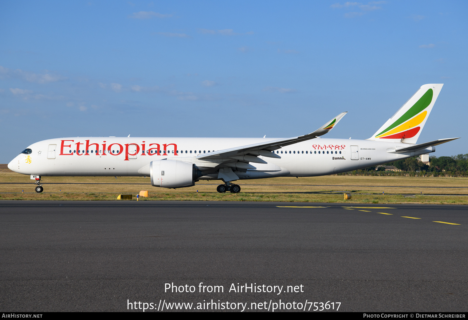 Aircraft Photo of ET-AWN | Airbus A350-941 | Ethiopian Airlines | AirHistory.net #753617