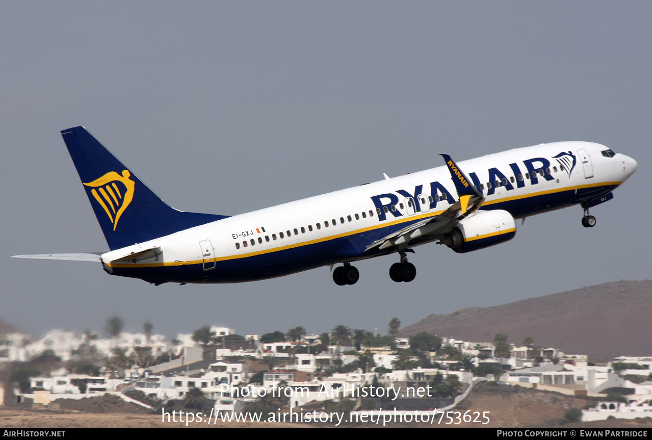 Aircraft Photo of EI-GXJ | Boeing 737-800 | Ryanair | AirHistory.net #753625