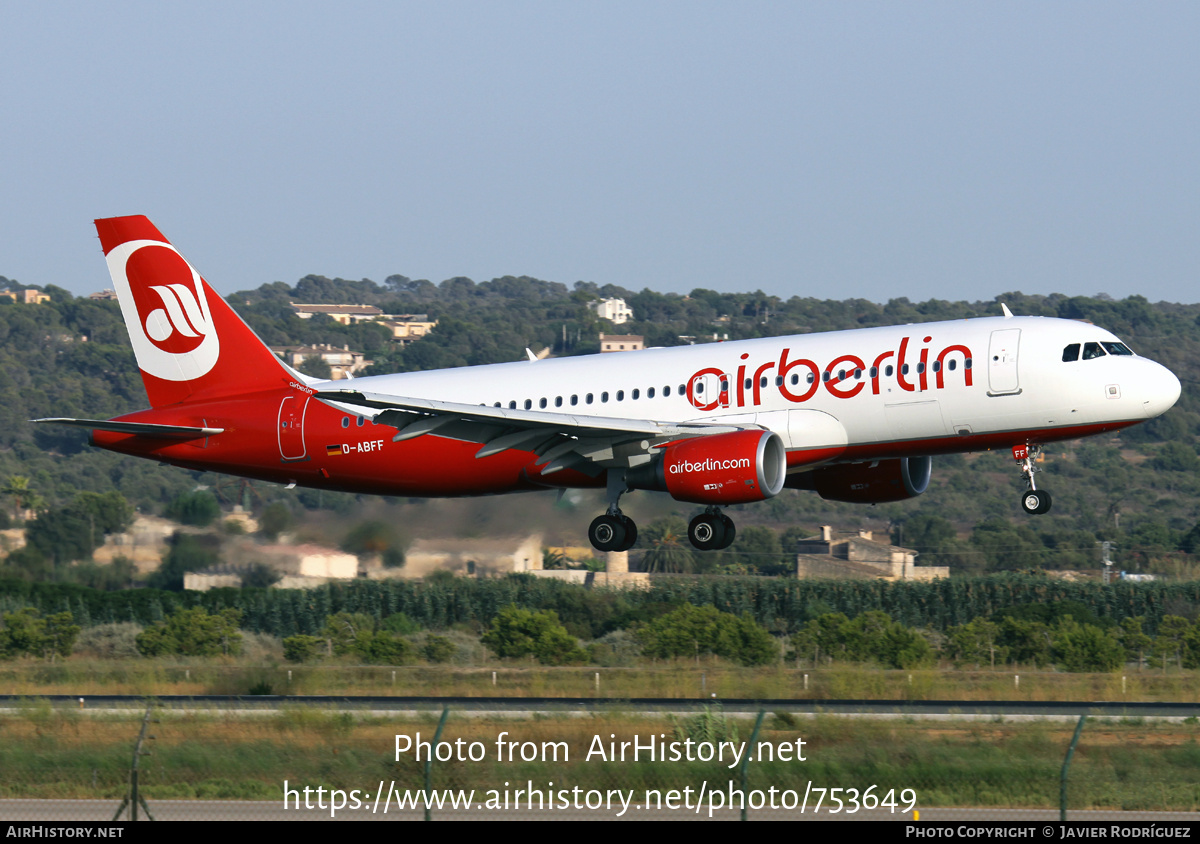 Aircraft Photo of D-ABFF | Airbus A320-214 | Air Berlin | AirHistory.net #753649