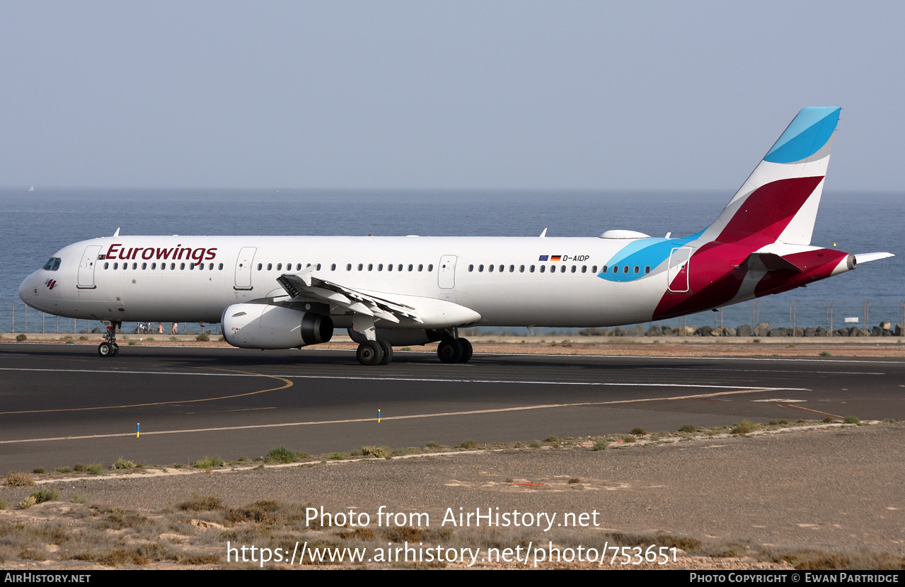 Aircraft Photo of D-AIDP | Airbus A321-231 | Eurowings | AirHistory.net #753651