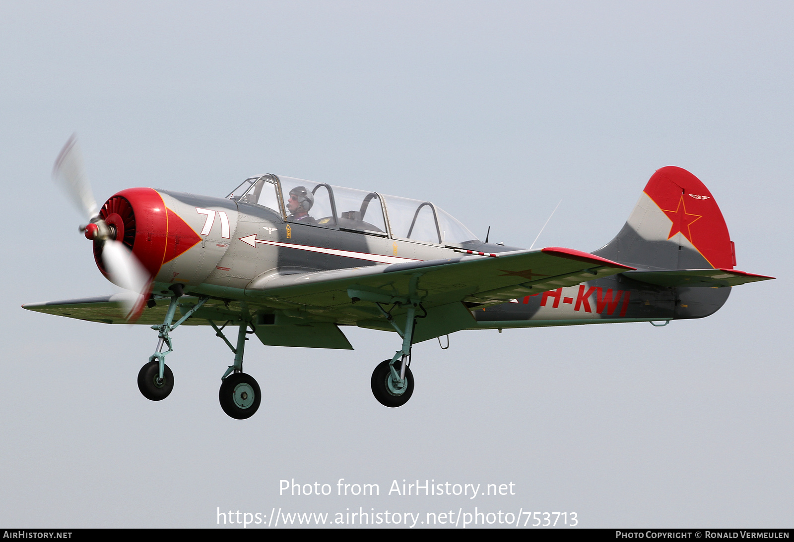 Aircraft Photo of PH-KWI | Yakovlev Yak-52 | Russia - Air Force | AirHistory.net #753713