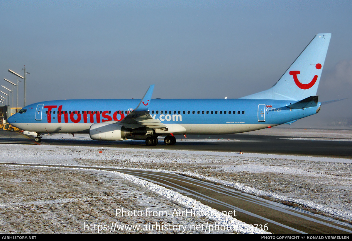 Aircraft Photo of G-FDZF | Boeing 737-8K5 | Thomsonfly | AirHistory.net #753736