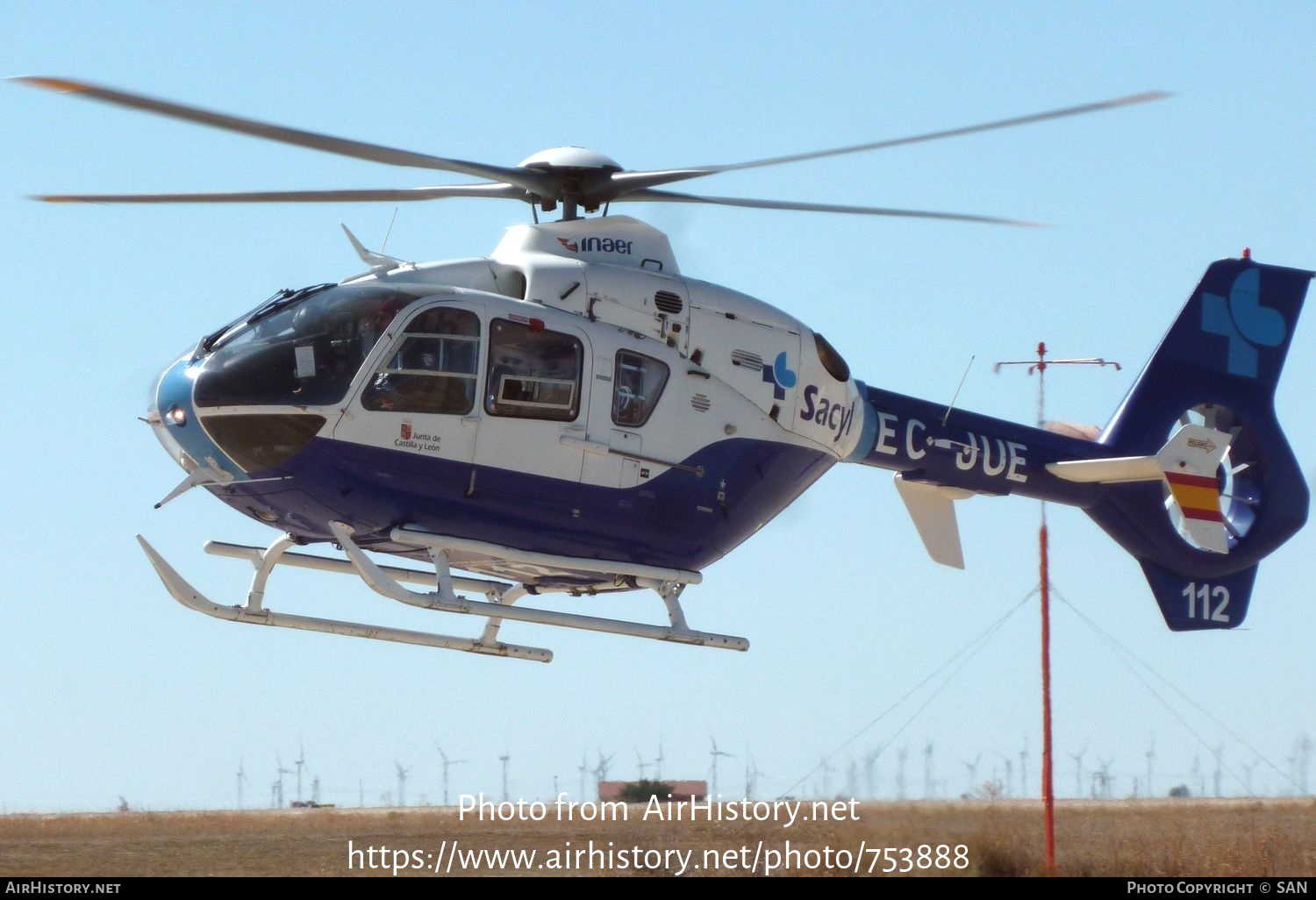 Aircraft Photo of EC-JUE | Eurocopter EC-135T-2 | Inaer | AirHistory.net #753888