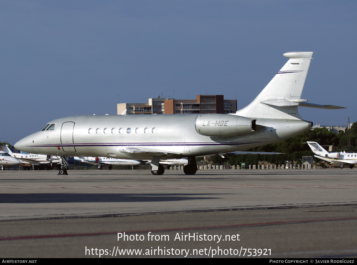 Aircraft Photo of LX-MBE | Dassault Falcon 2000 | AirHistory.net #753921