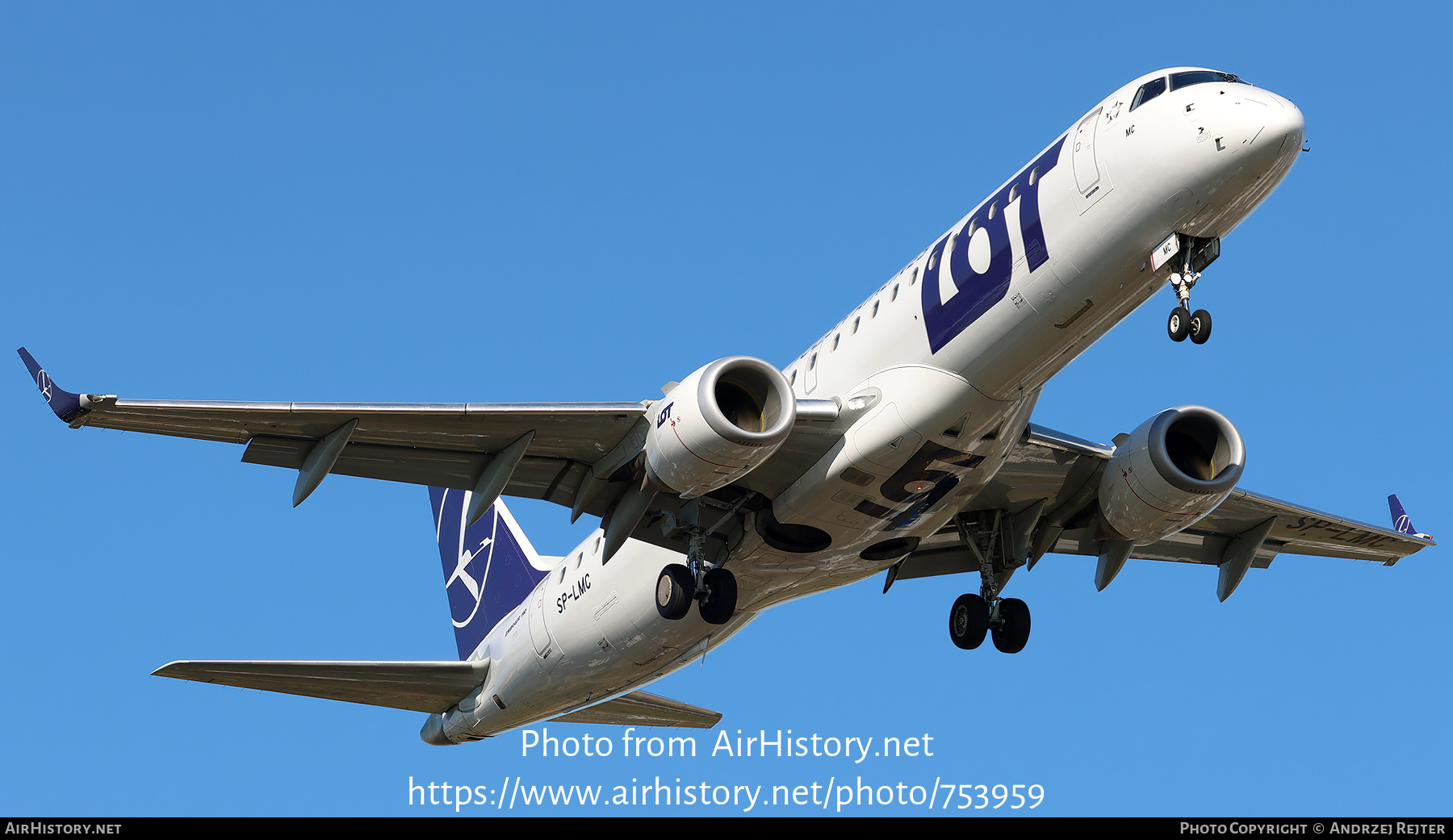 Aircraft Photo of SP-LMC | Embraer 190STD (ERJ-190-100STD) | LOT Polish Airlines - Polskie Linie Lotnicze | AirHistory.net #753959