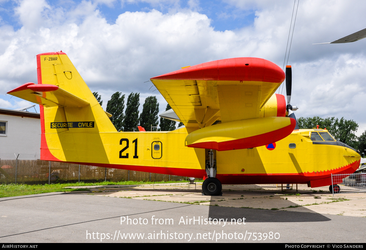 Aircraft Photo of F-ZBAR | Canadair CL-215-I (CL-215-1A10) | Sécurité Civile | AirHistory.net #753980