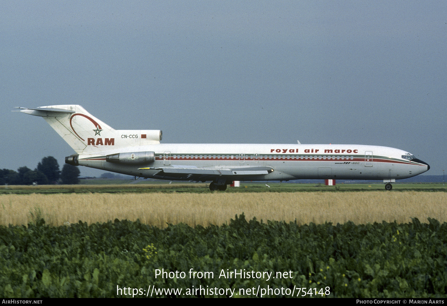 Aircraft Photo of CN-CCG | Boeing 727-2B6 | Royal Air Maroc - RAM | AirHistory.net #754148