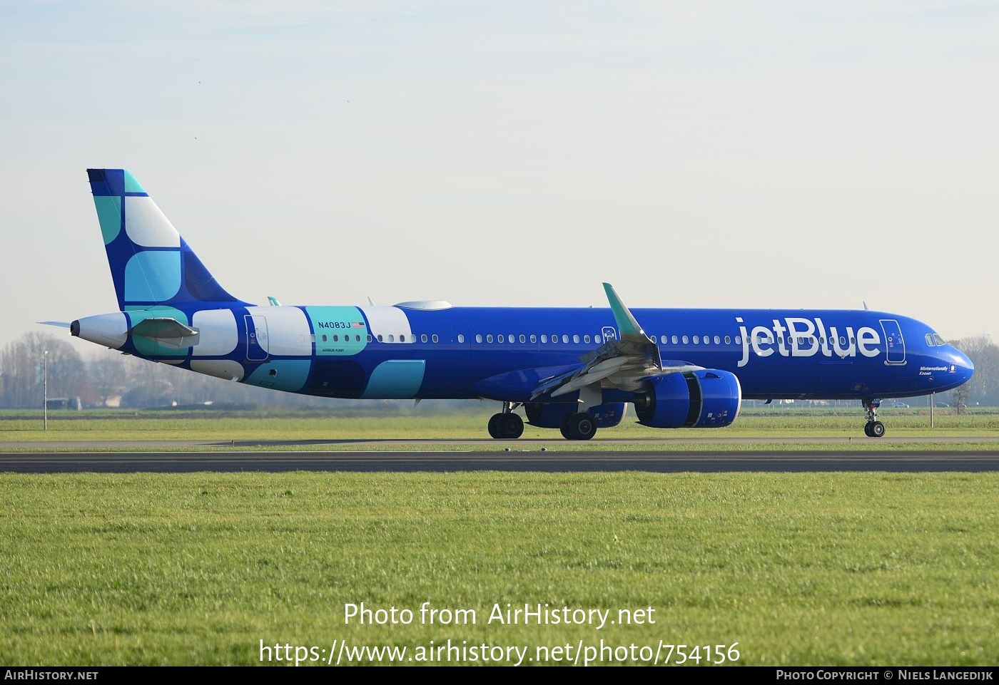 Aircraft Photo of N4083J | Airbus A321-271NX | JetBlue Airways | AirHistory.net #754156