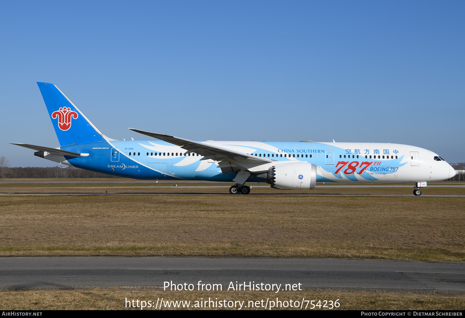 Aircraft Photo of B-1168 | Boeing 787-9 Dreamliner | China Southern Airlines | AirHistory.net #754236