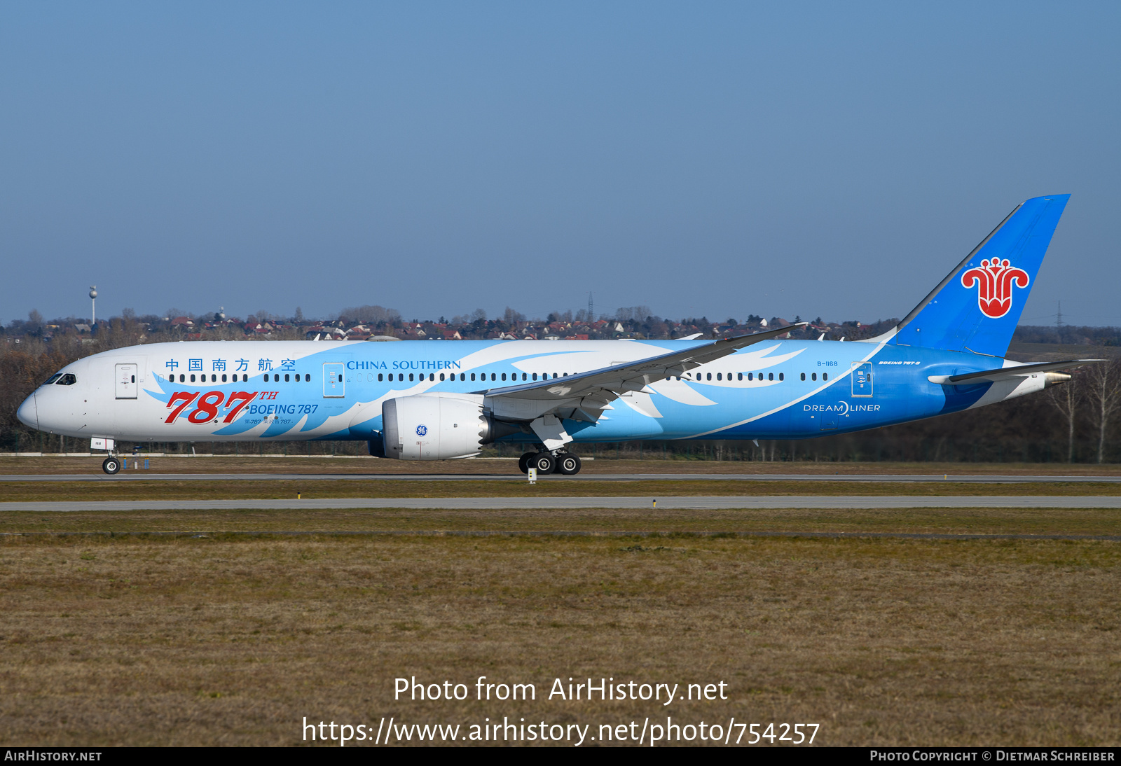 Aircraft Photo of B-1168 | Boeing 787-9 Dreamliner | China Southern Airlines | AirHistory.net #754257