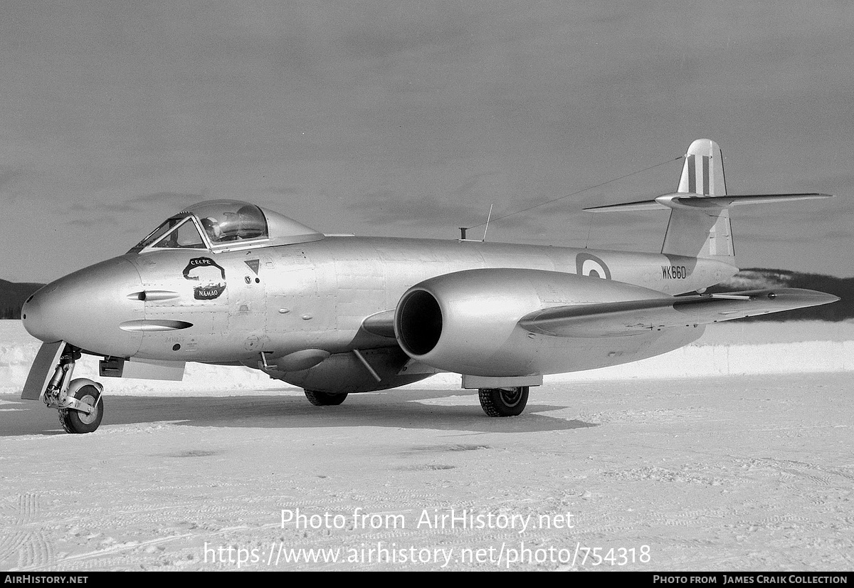 Aircraft Photo of WK660 | Gloster Meteor F8 | Canada - Air Force | AirHistory.net #754318