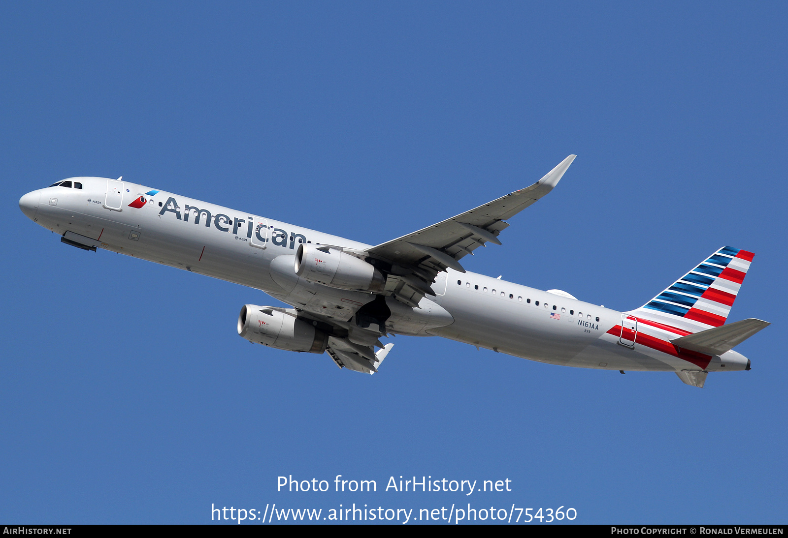 Aircraft Photo of N161AA | Airbus A321-231 | American Airlines | AirHistory.net #754360