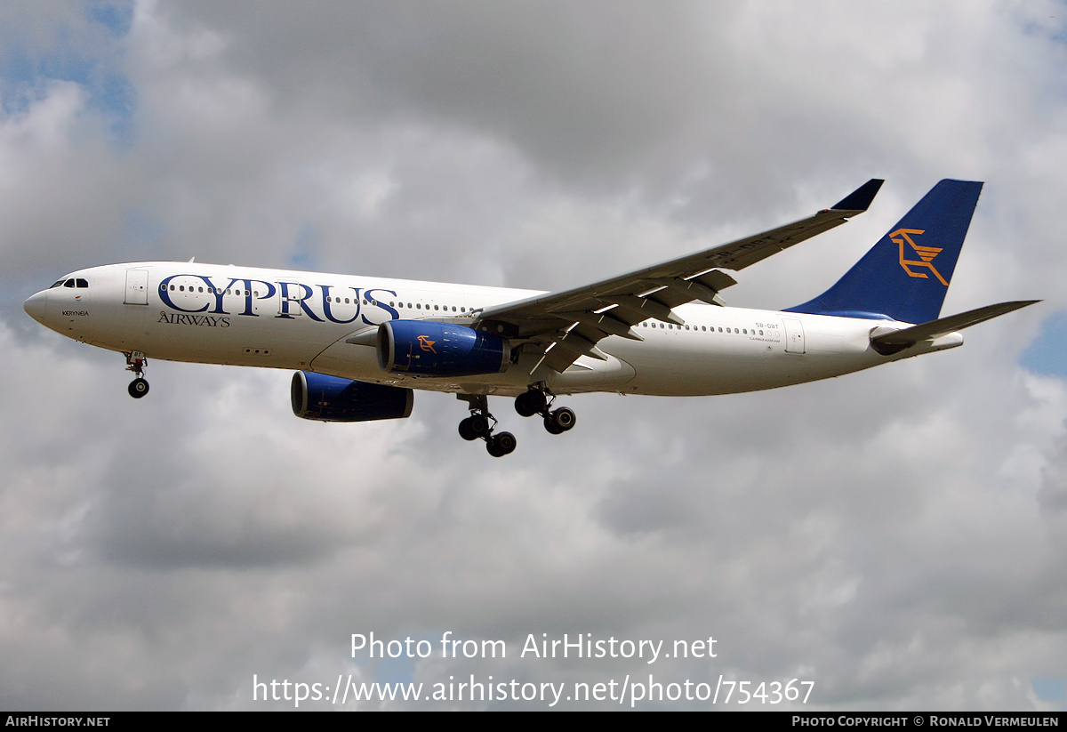 Aircraft Photo of 5B-DBT | Airbus A330-243 | Cyprus Airways | AirHistory.net #754367