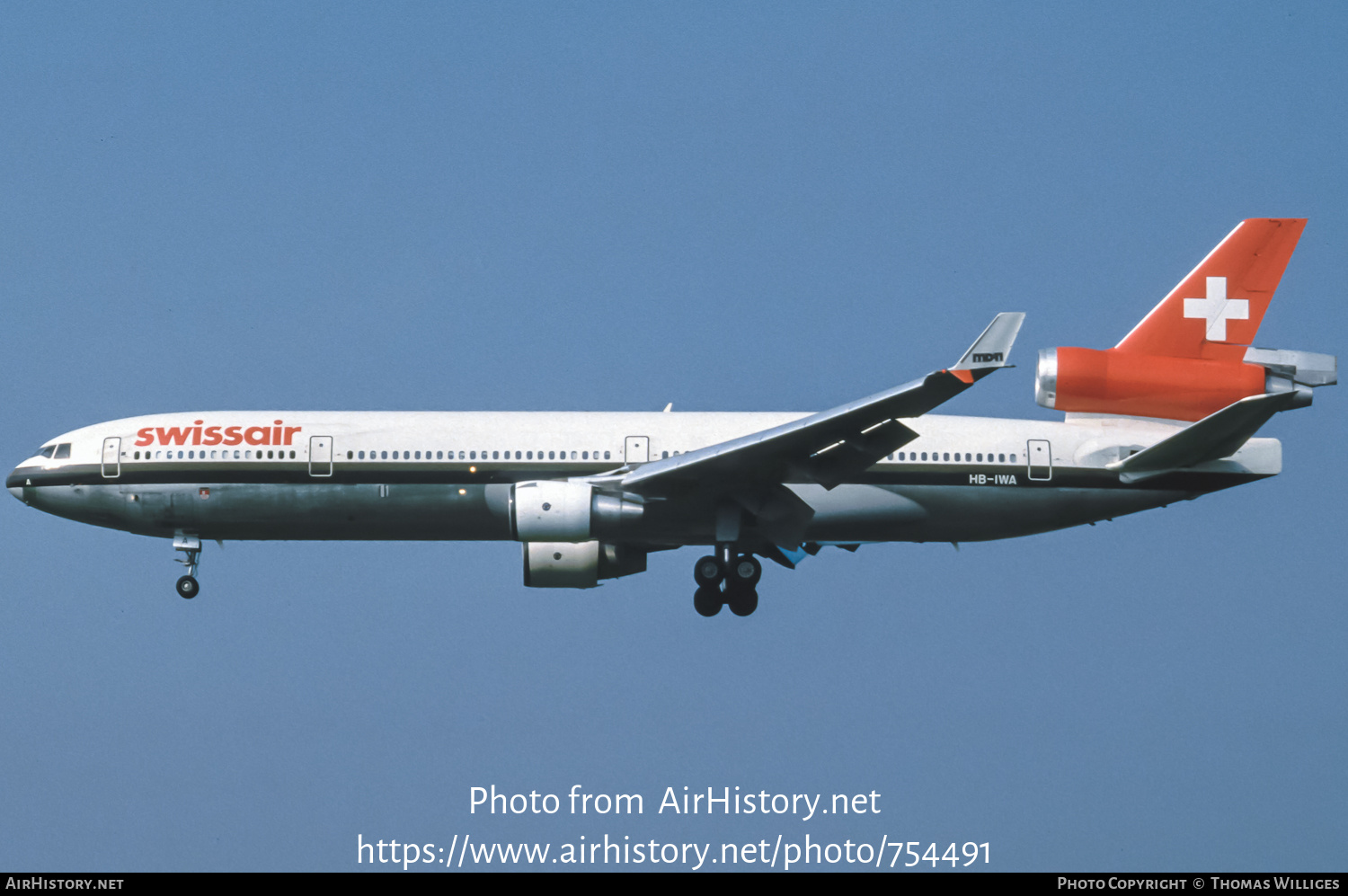 Aircraft Photo of HB-IWA | McDonnell Douglas MD-11 | Swissair | AirHistory.net #754491