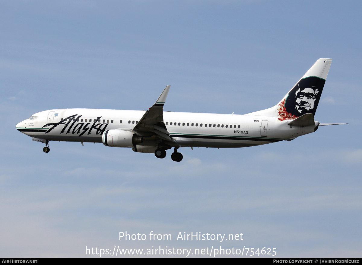 Aircraft Photo of N518AS | Boeing 737-890 | Alaska Airlines | AirHistory.net #754625