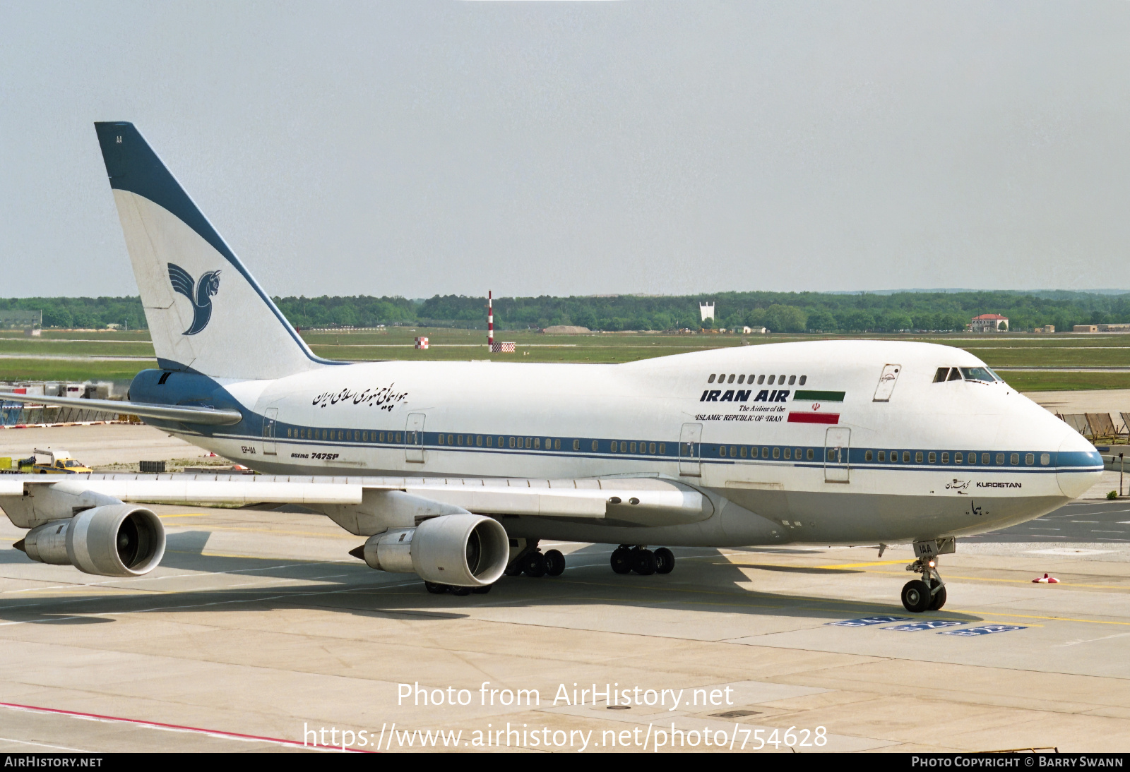 Aircraft Photo of EP-IAA | Boeing 747SP-86 | Iran Air | AirHistory.net #754628