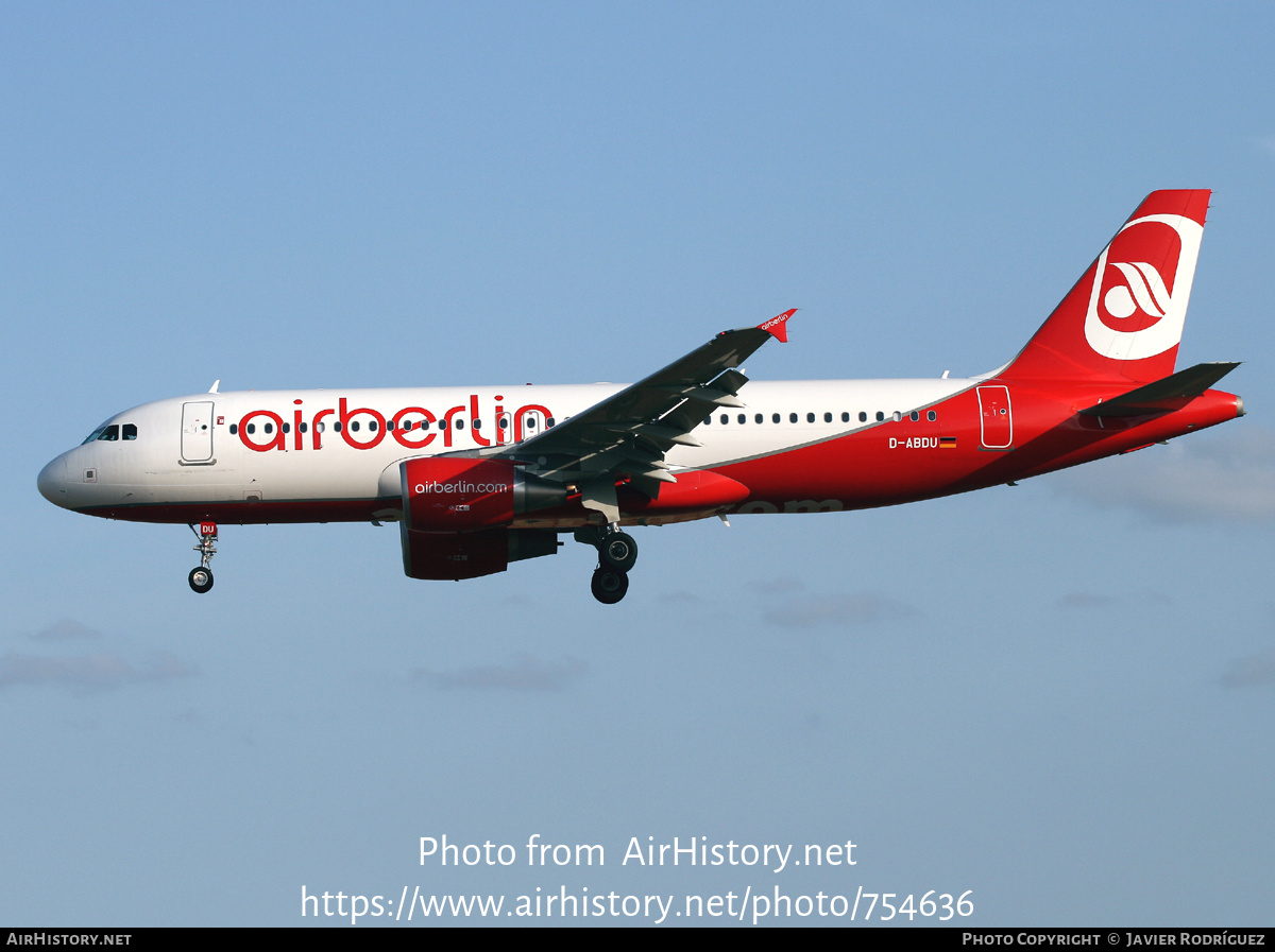 Aircraft Photo of D-ABDU | Airbus A320-214 | Air Berlin | AirHistory.net #754636