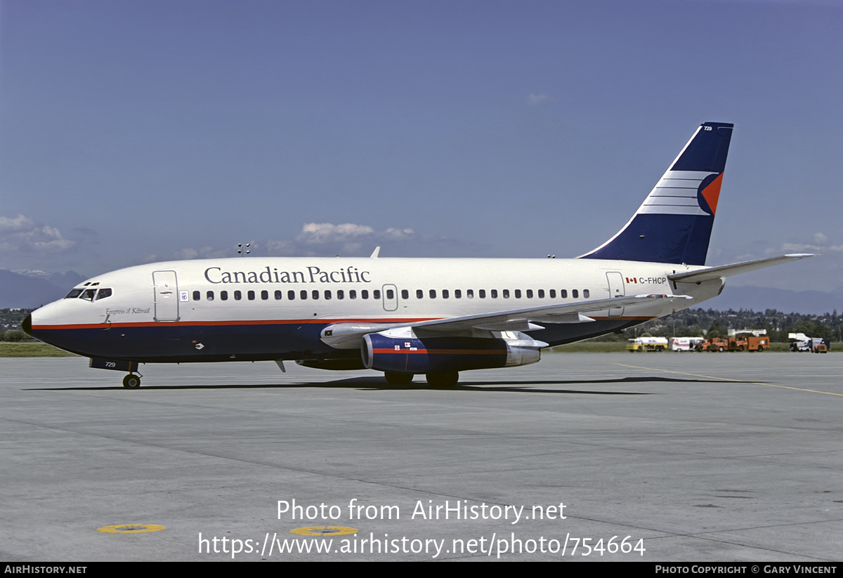 Aircraft Photo of C-FHCP | Boeing 737-2T7/Adv | Canadian Pacific - Canadien Pacifique | AirHistory.net #754664