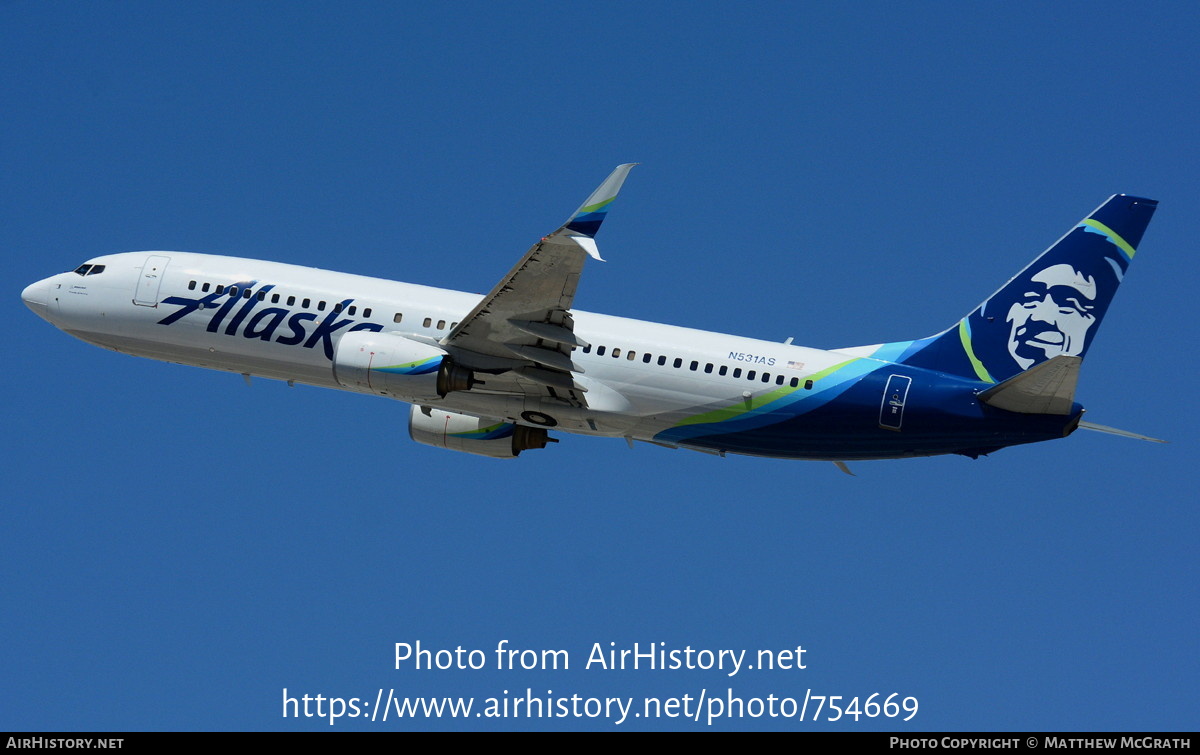 Aircraft Photo of N531AS | Boeing 737-890 | Alaska Airlines | AirHistory.net #754669