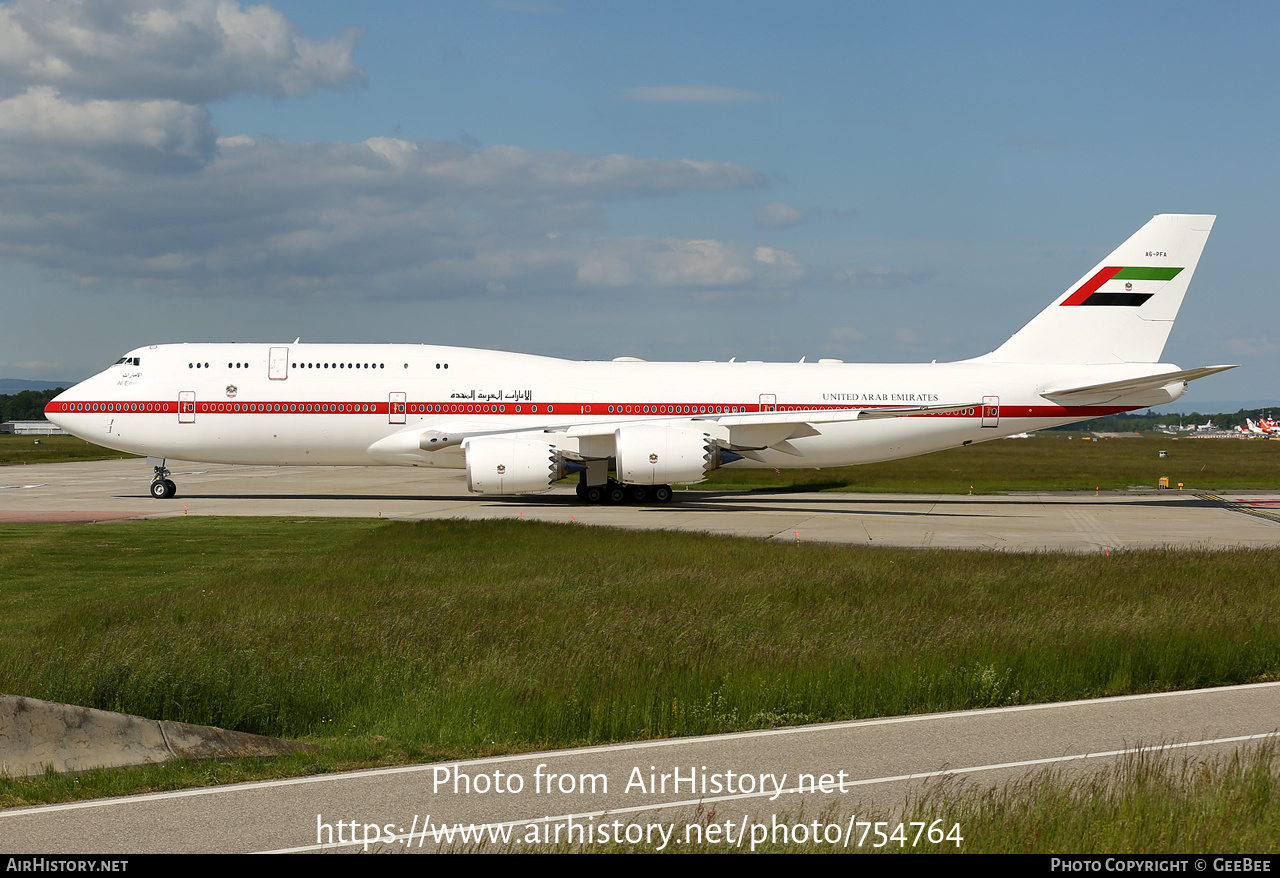 Aircraft Photo of A6-PFA | Boeing 747-8Z5 BBJ | United Arab Emirates Government | AirHistory.net #754764