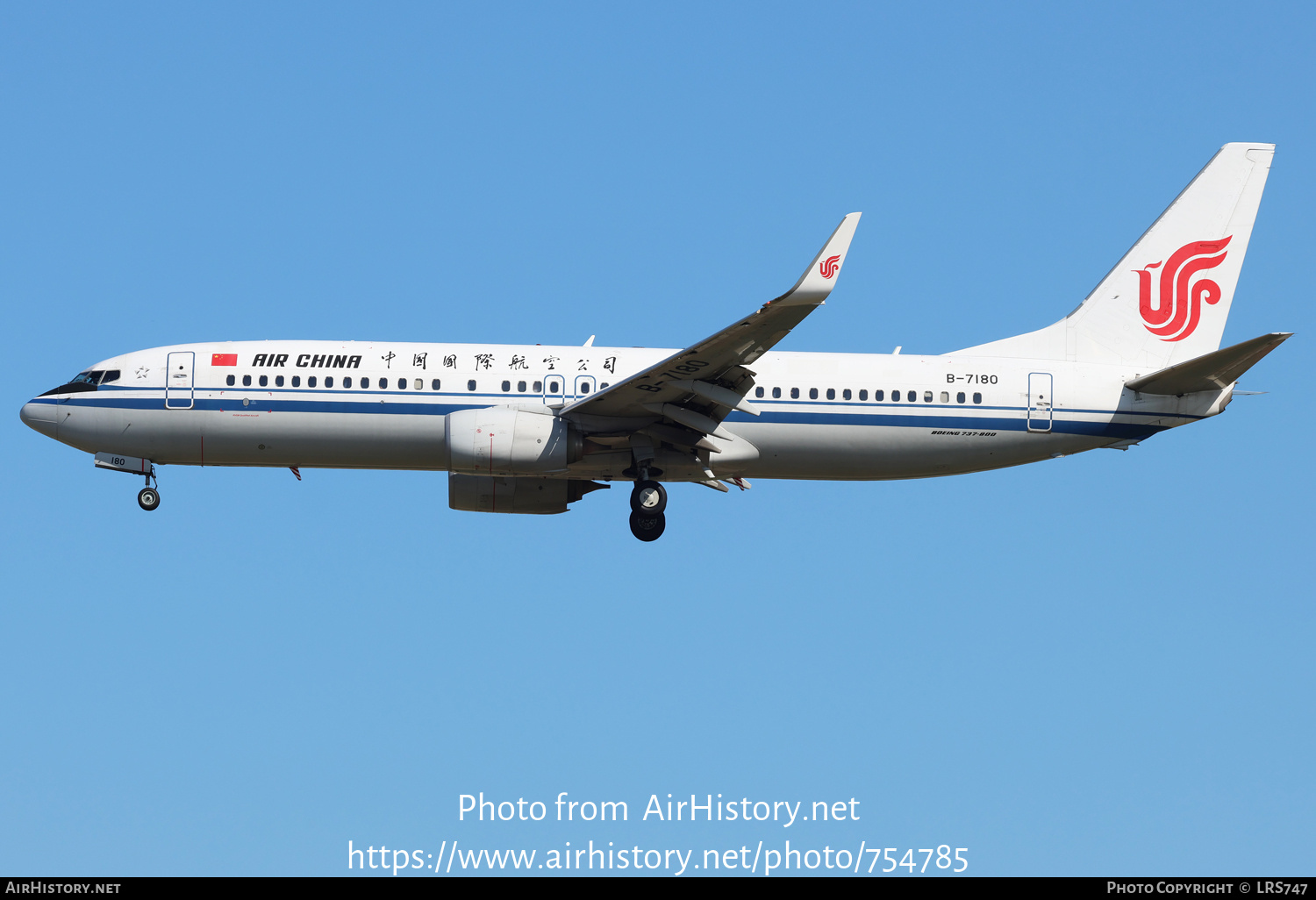 Aircraft Photo of B-7180 | Boeing 737-89L | Air China | AirHistory.net #754785