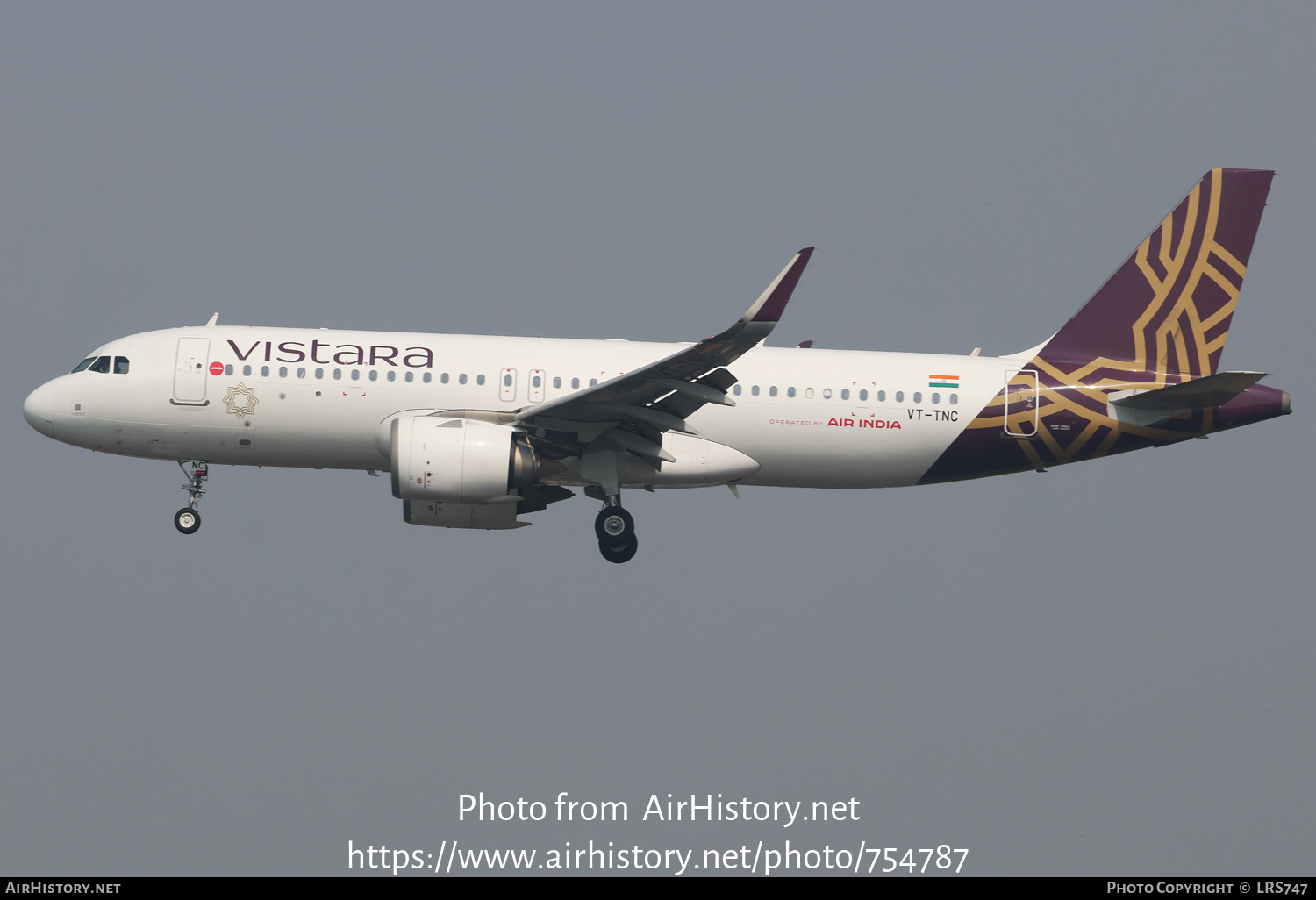 Aircraft Photo of VT-TNC | Airbus A320-251N | Vistara | AirHistory.net #754787