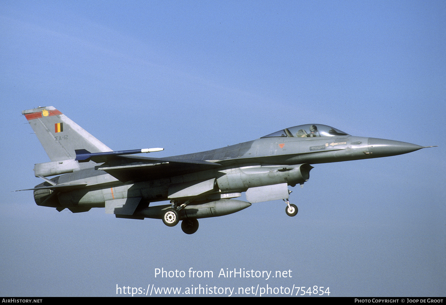 Aircraft Photo of FA-12 | General Dynamics F-16A Fighting Falcon | Belgium - Air Force | AirHistory.net #754854