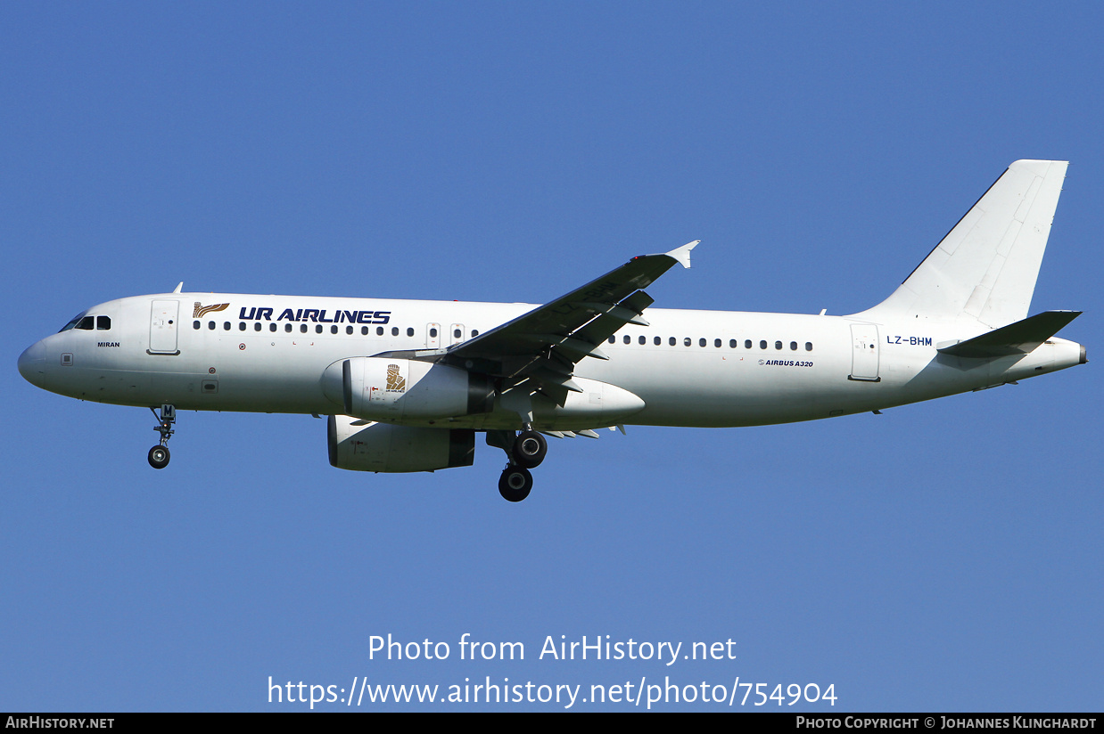 Aircraft Photo of LZ-BHM | Airbus A320-232 | UR Airlines | AirHistory.net #754904