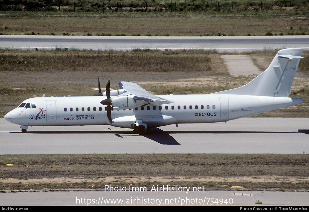 Aircraft Photo of EC-GQS | ATR ATR-72-211 | Iberia Regional | AirHistory.net #754940