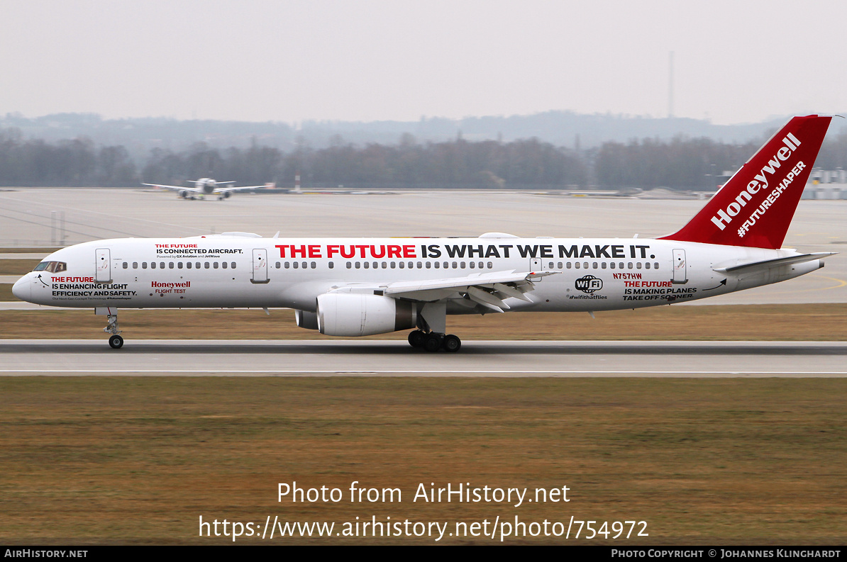 Aircraft Photo of N757HW | Boeing 757-225 | Honeywell Flight Test | AirHistory.net #754972