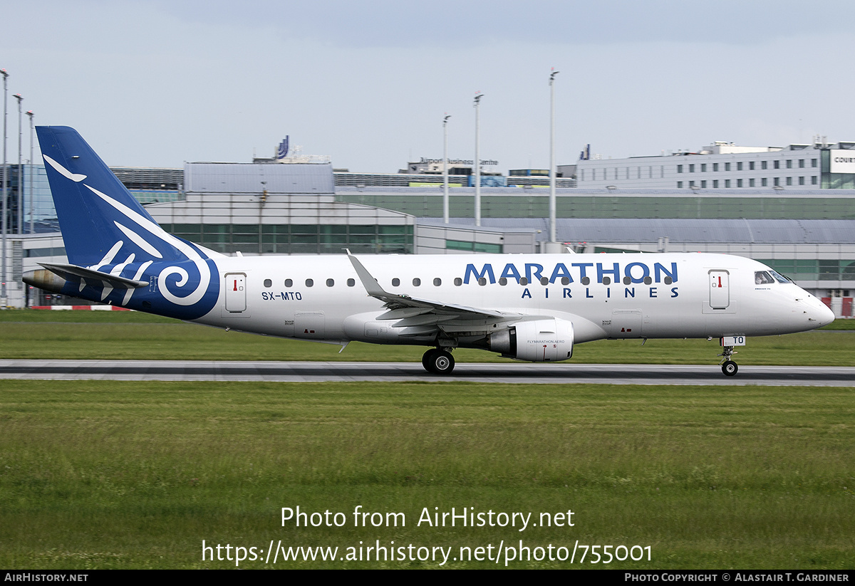 Aircraft Photo of SX-MTO | Embraer 175LR (ERJ-170-200LR) | Marathon Airlines | AirHistory.net #755001