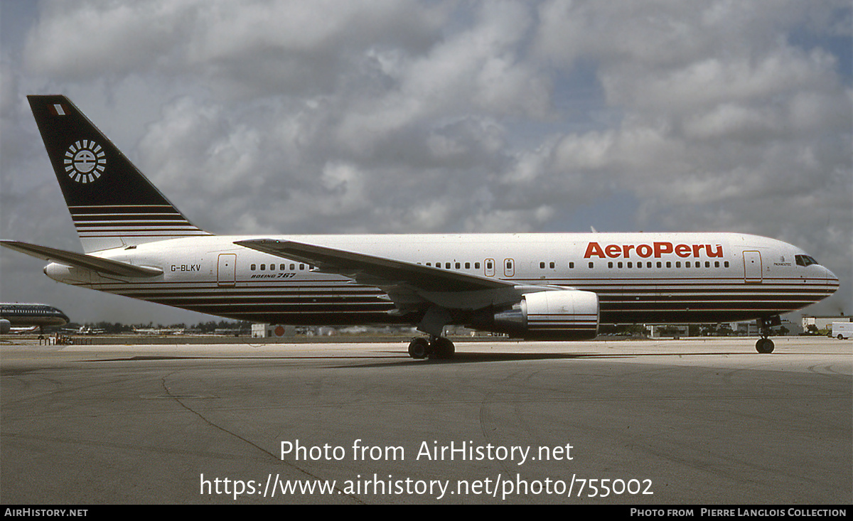 Aircraft Photo of G-BLKV | Boeing 767-204 | AeroPeru | AirHistory.net #755002