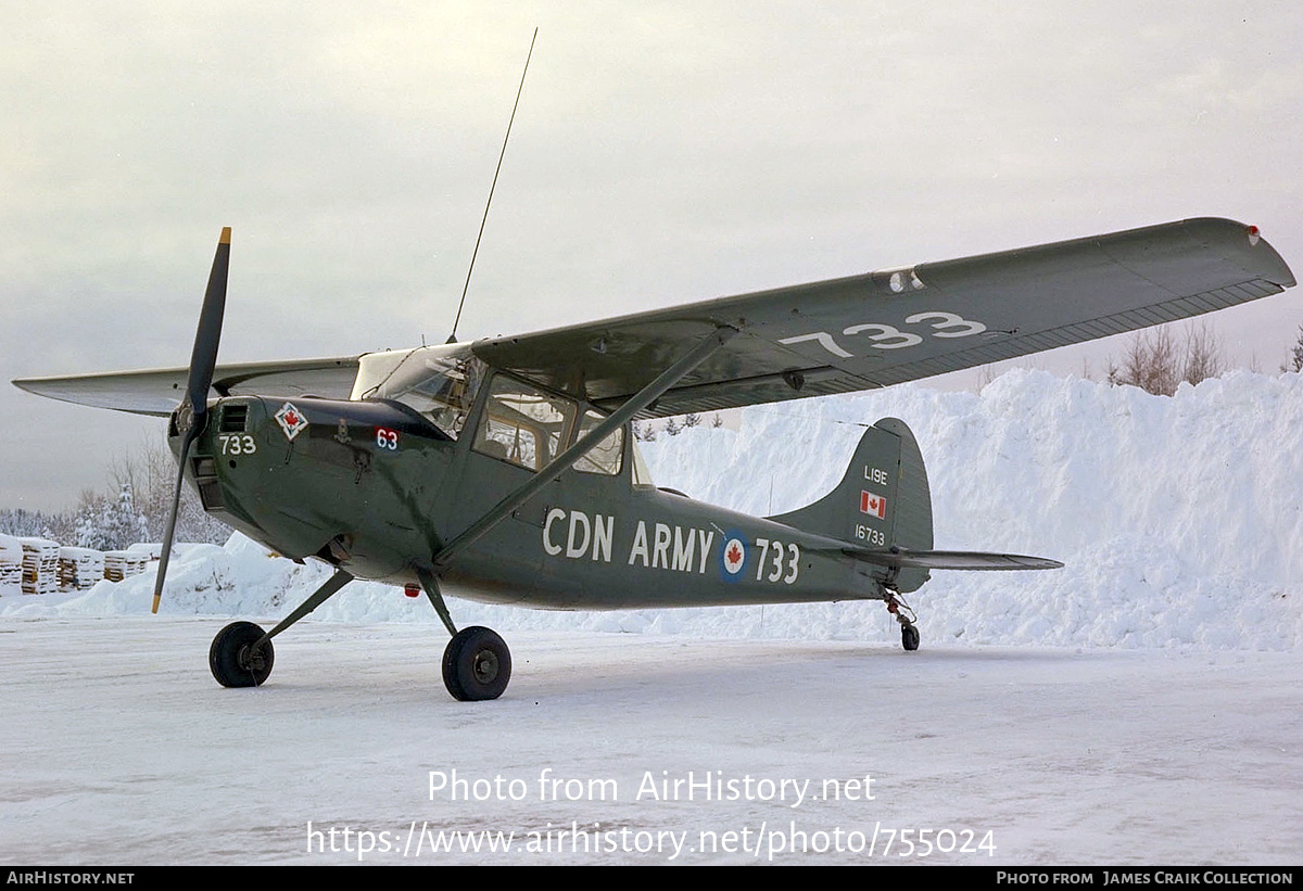 Aircraft Photo of 16733 / 63 | Cessna L-19E Bird Dog | Canada - Army | AirHistory.net #755024