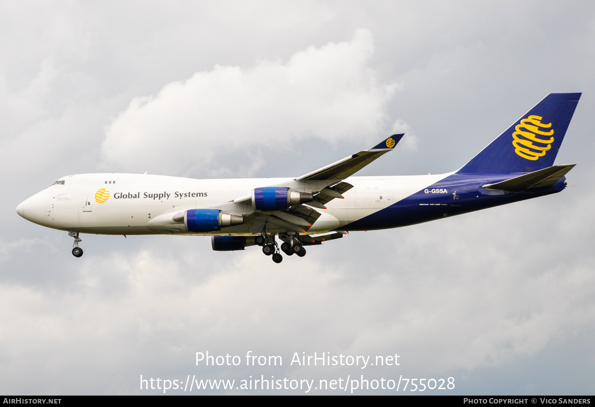 Aircraft Photo of G-GSSA | Boeing 747-47UF/SCD | Global Supply Systems | AirHistory.net #755028